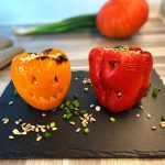 Gevulde Halloween paprika