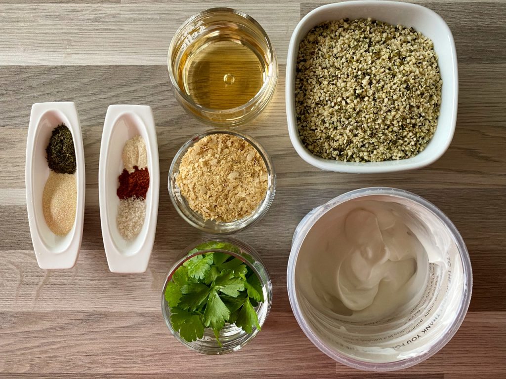 vegan dressing met hennepzaad ingrediënten