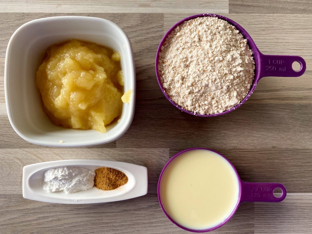 vegan pancakes met appelmoes ingrediënten