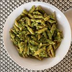 vegan pesto met pistachenoten en rucola