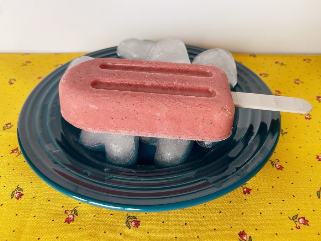 aardbei rabarber yoghurt ijs vegan