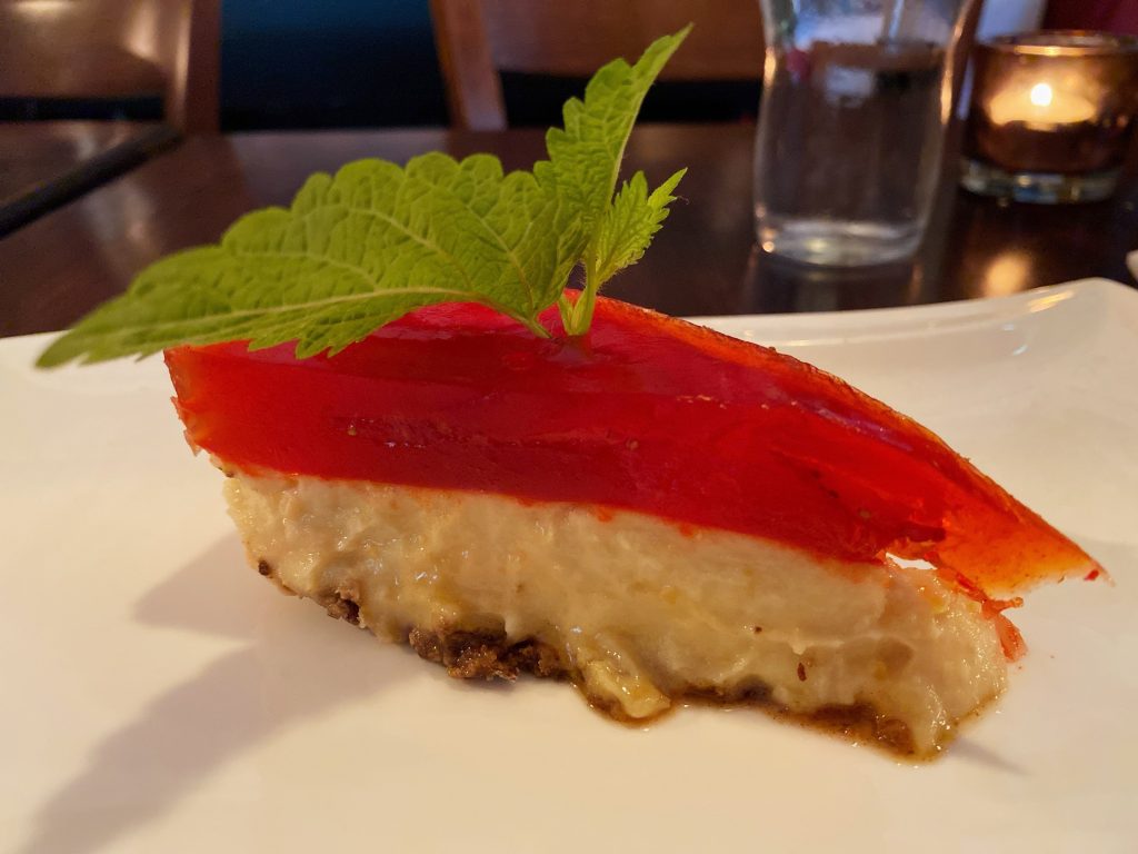 vegan eten in Stockholm Verte cheesecake