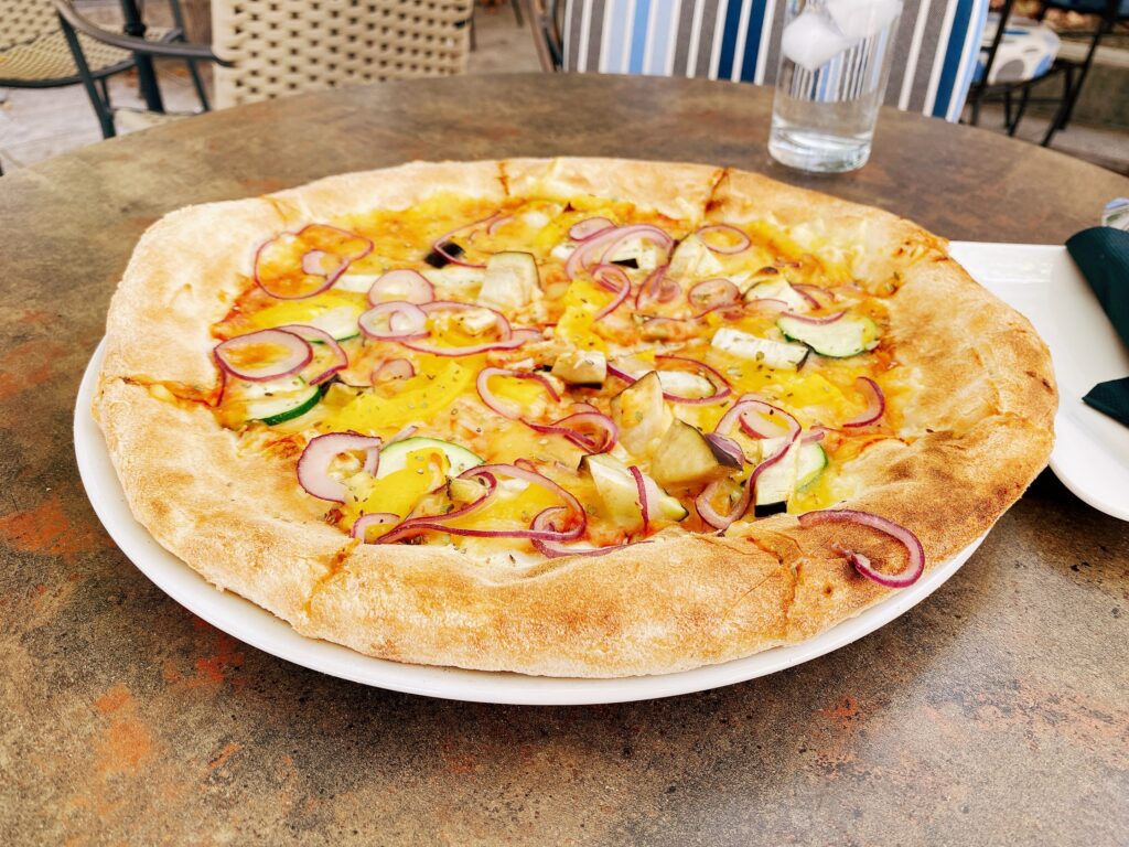 Vegan in Kroatië Korcula Academia pizza