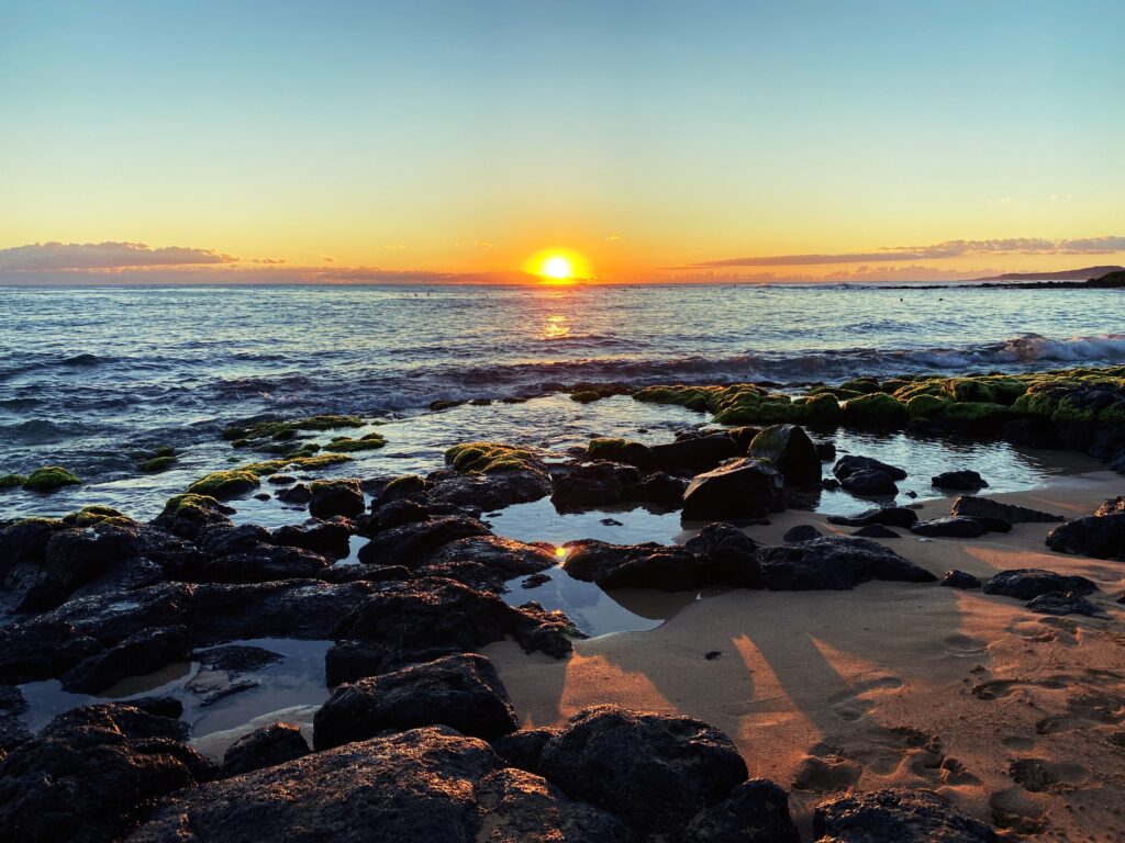 zonsondergang Kauai Hawaii