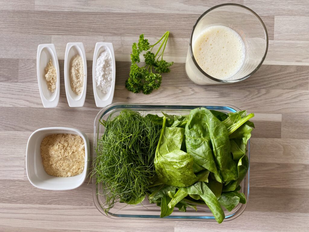 groene spinazie saus ingrediënten