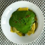 groene spinazie saus vegan