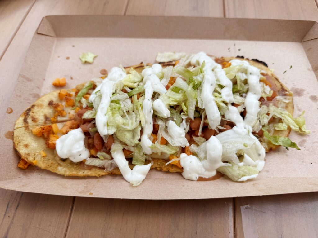 vegan in Magic Kingdom Pecos Bill flatbread